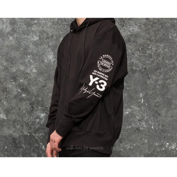 Y-3 Black Cotton Sweatshirt Yohji Yamamoto